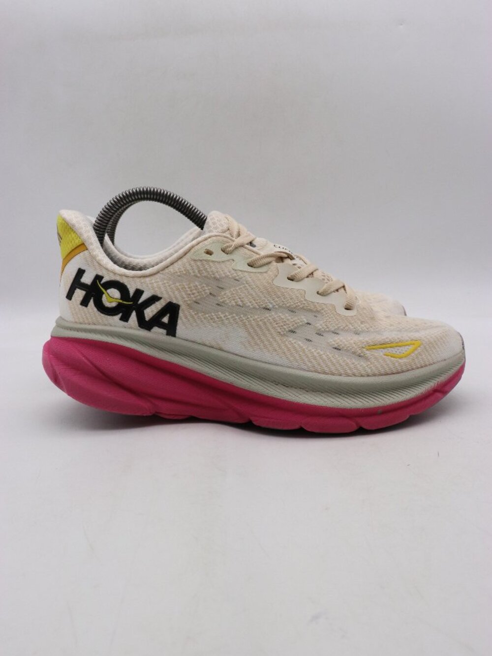 Hoka One One Clifton 9 Men's Size 7 Cream Running Athletic Sneakers 1127896 EBDB